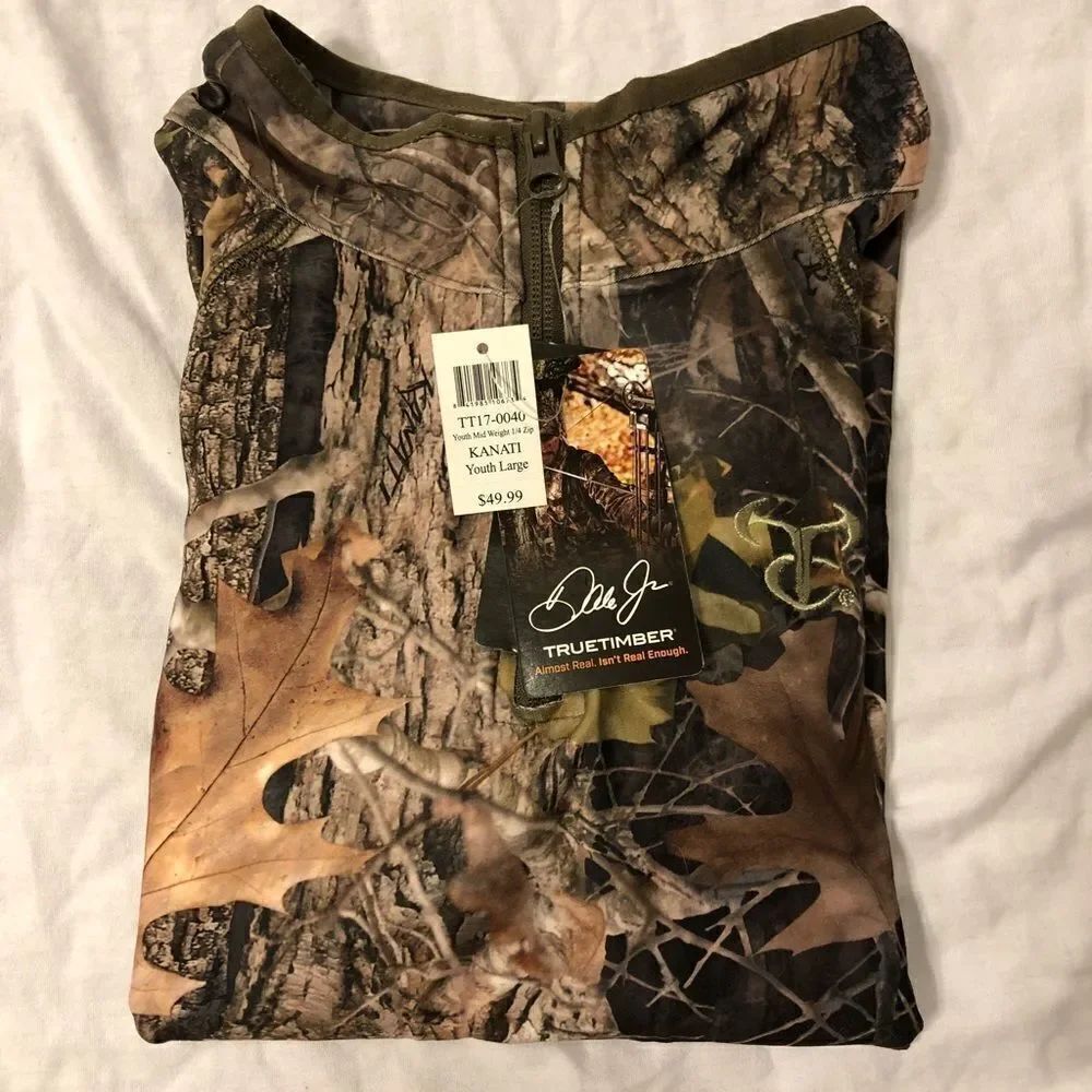 True Timber Youth 1/4 Zip Pullover Size Large